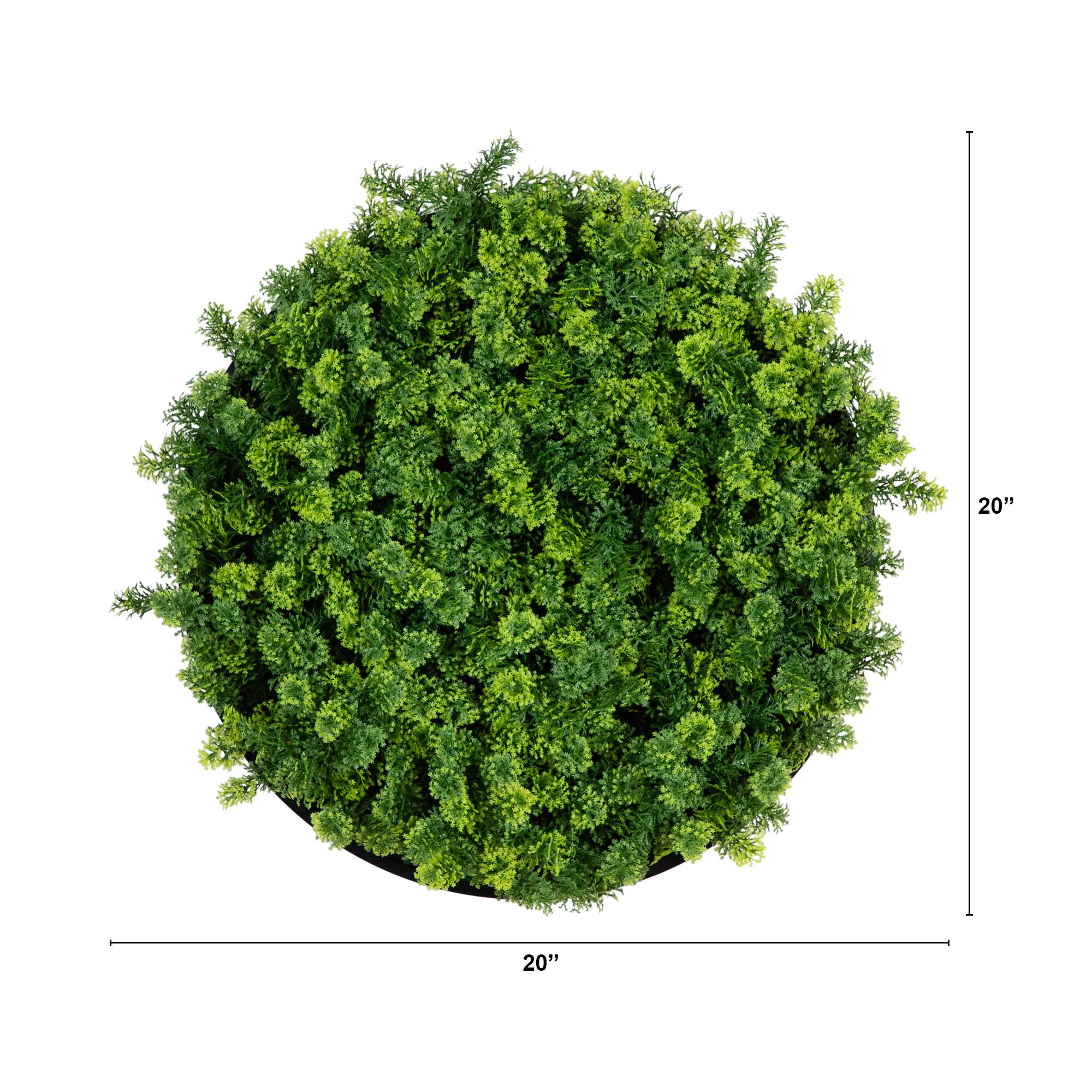 20" Framed Irish Green Meadow Artificial Living Wall Art Panel